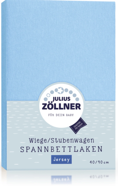 Spannlaken Jersey bis 40 x 90cm hellblau